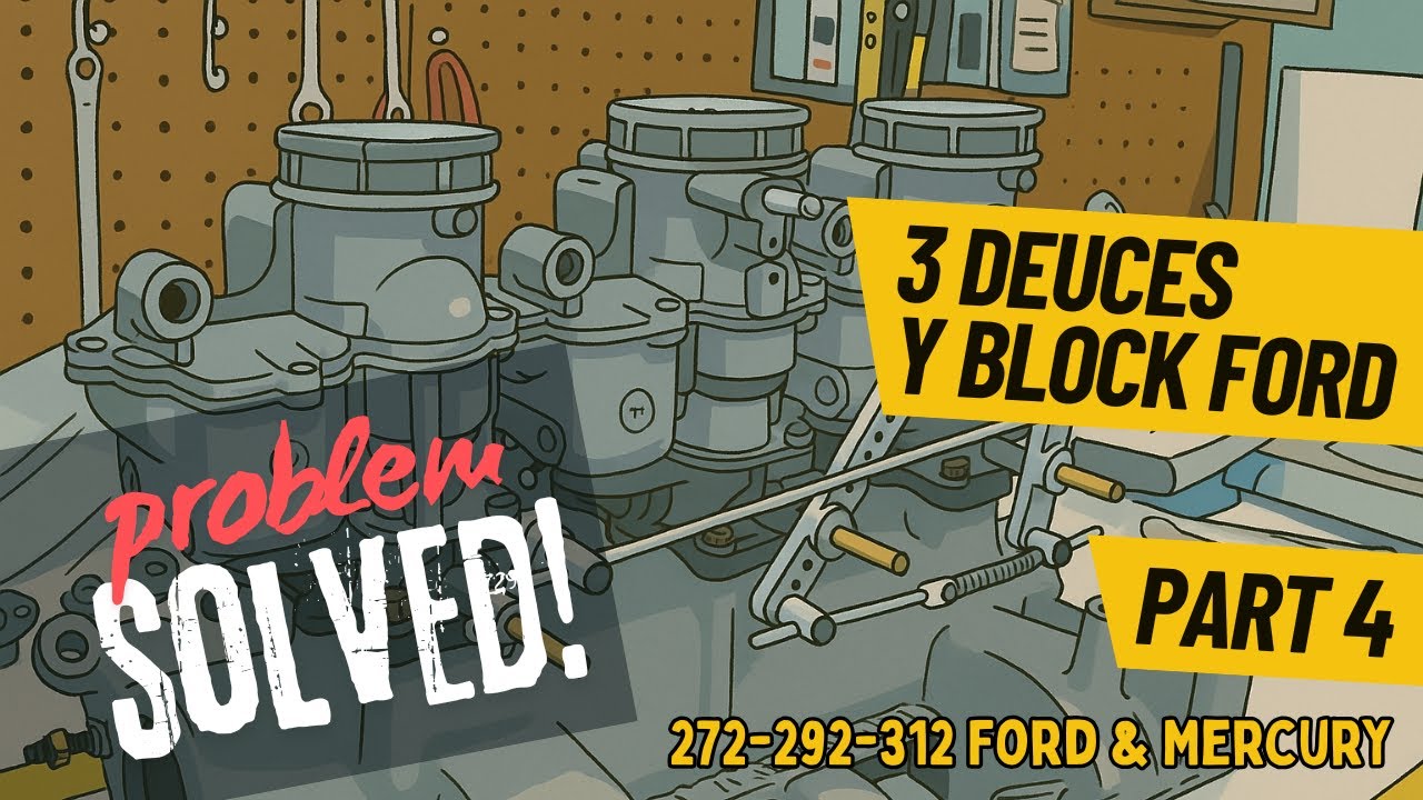Part 4 Three Deuce Intake Manifold Setup Holley 94 Ford Y Block V8 - Problem Solved!