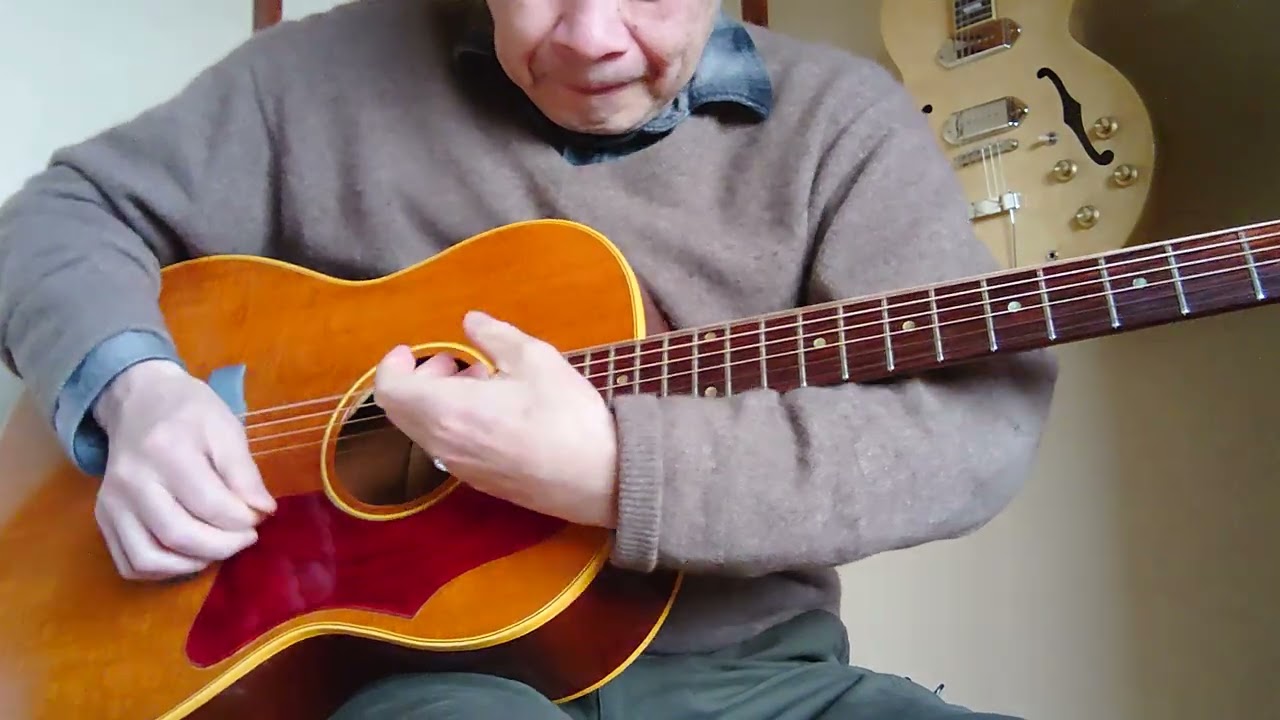 gibson B-25で弾き語り。キヨス商会の独り歌。スライドギターレギュラーチューニング演奏。インスト＆即席ソング。今雨降ってます。