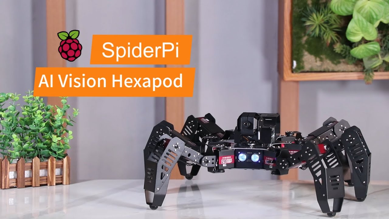 Hiwonder SpiderPi: AI Intelligent Visual Hexapod Robot Powered by Raspberry Pi