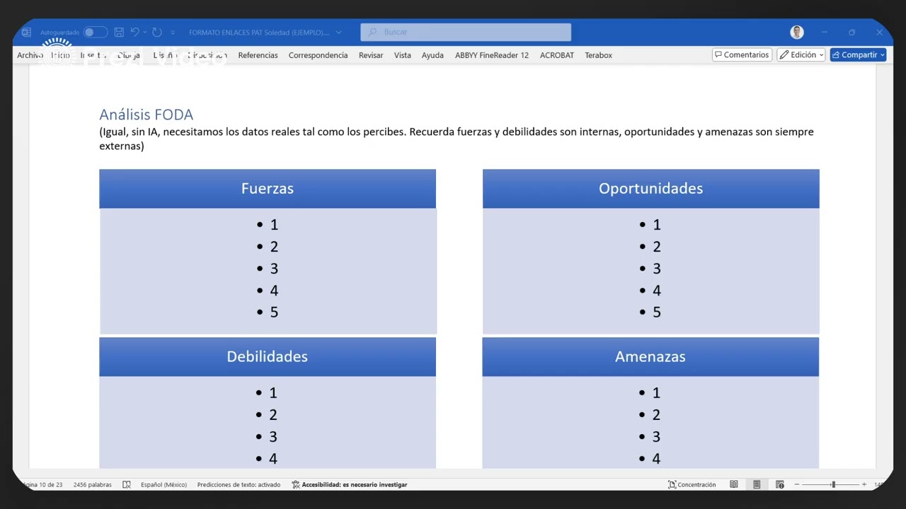 Soledad de Doblado Primera Entrega de Avances Plan Anual de Trabajo