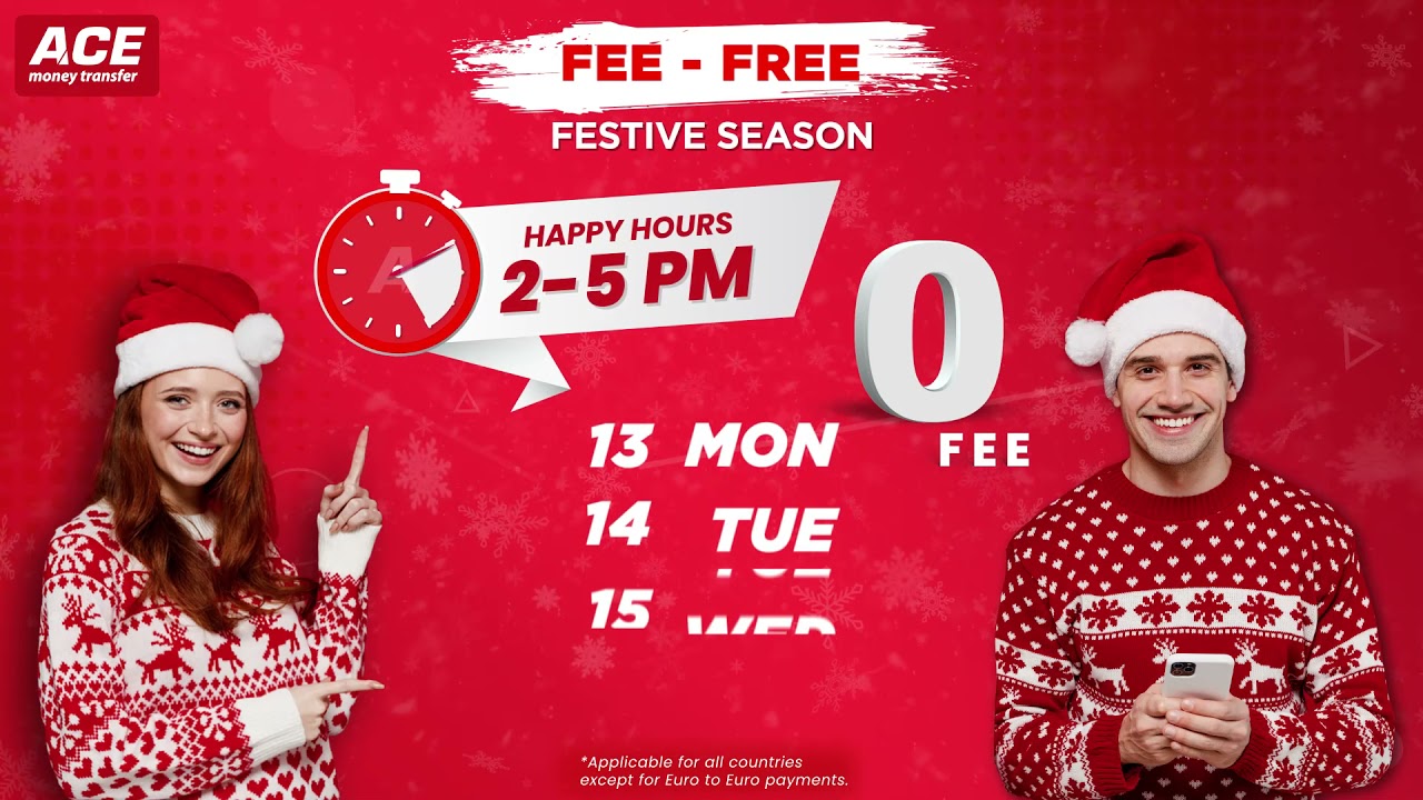 Fee Free Festive Season | ACE Money Transfer