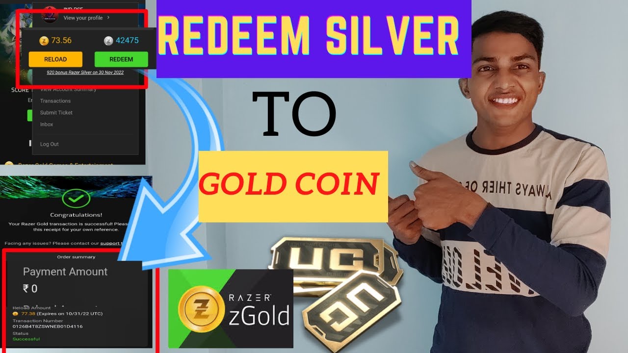 Razer Gold Silver coin redeem out of stock problem solved 😍 Razer silver to RAZER gold convert