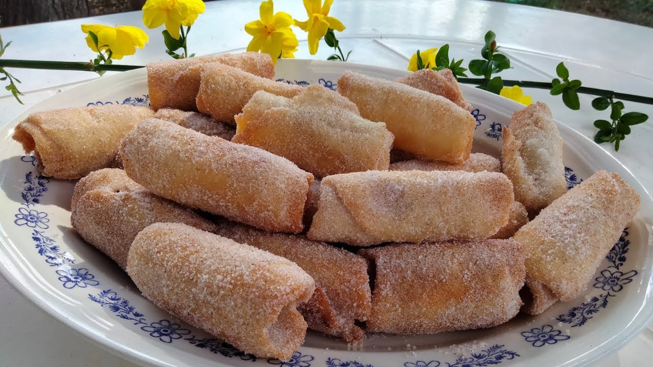 Gañotes de la abuela Dolores, con azúcar y canela.