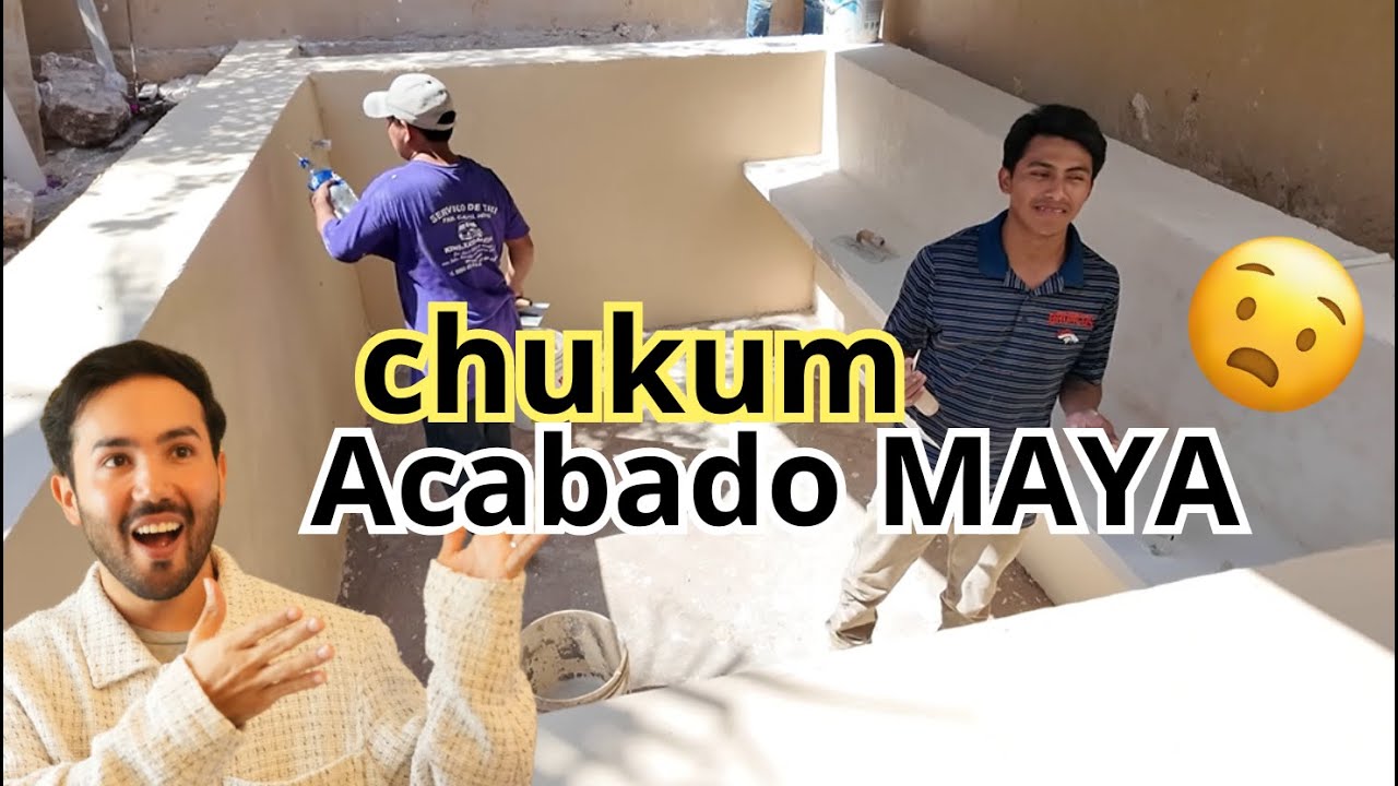 😱 Remodelación  APLICACIÓN DE CHUKUM EN PISCINA + MURO DE PIEDRA 🏗️💦