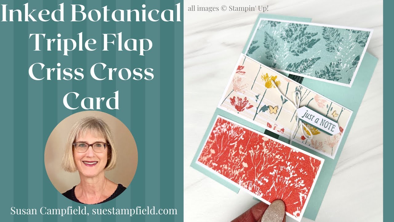 Inked Botanicals Triple Flap Criss Cross Card