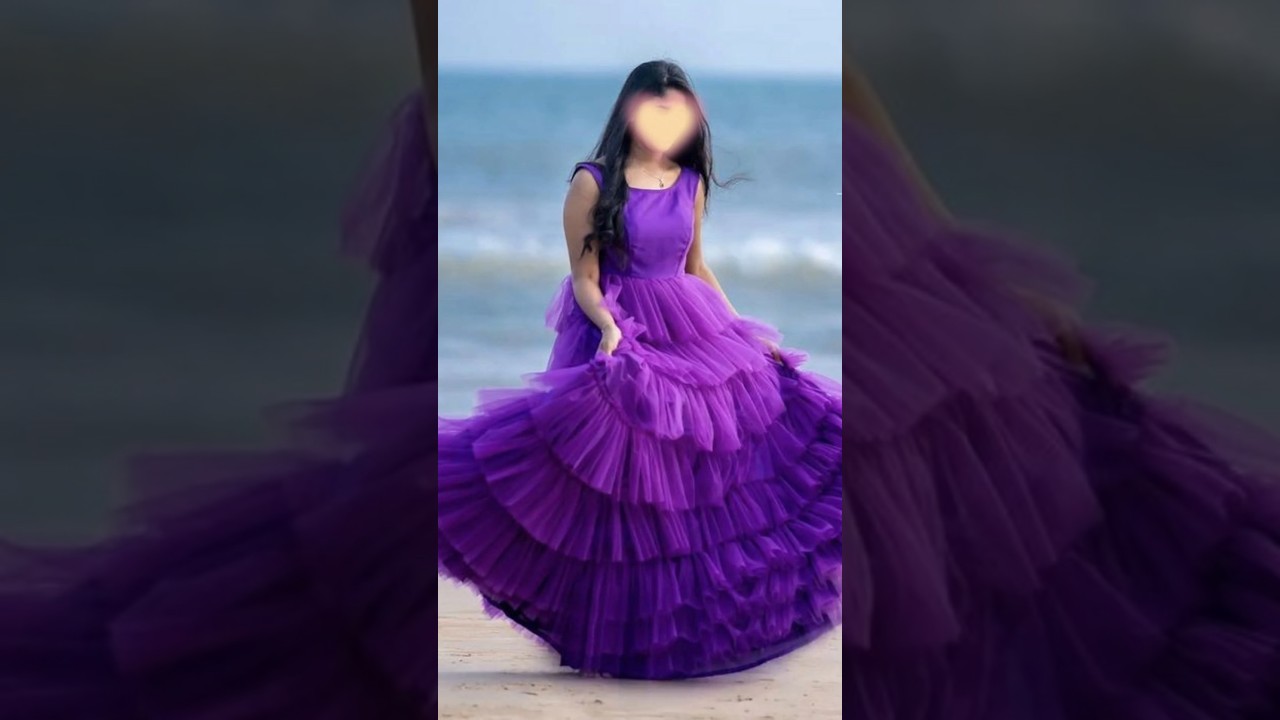 meeshoo net fabric long frock design 👗 #meesho #viralvideo #latest #shorts #viralshort @Meesho