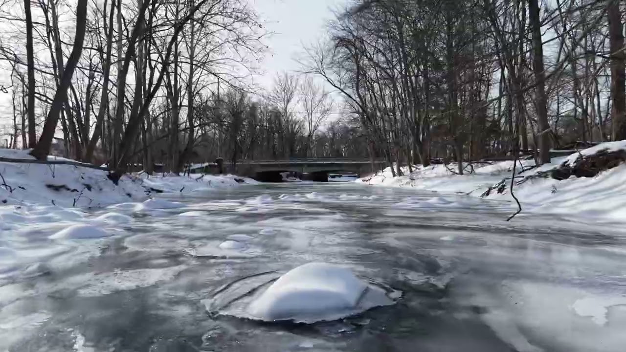 A Frozen Stream in Ridgewood, New Jersey