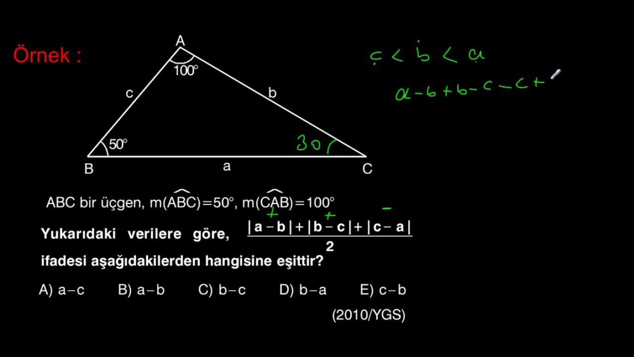 ÜÇGENLER | AÇI-KENAR BAĞINTILARI - 1 | GEOMETRİ | METİN HOCAM