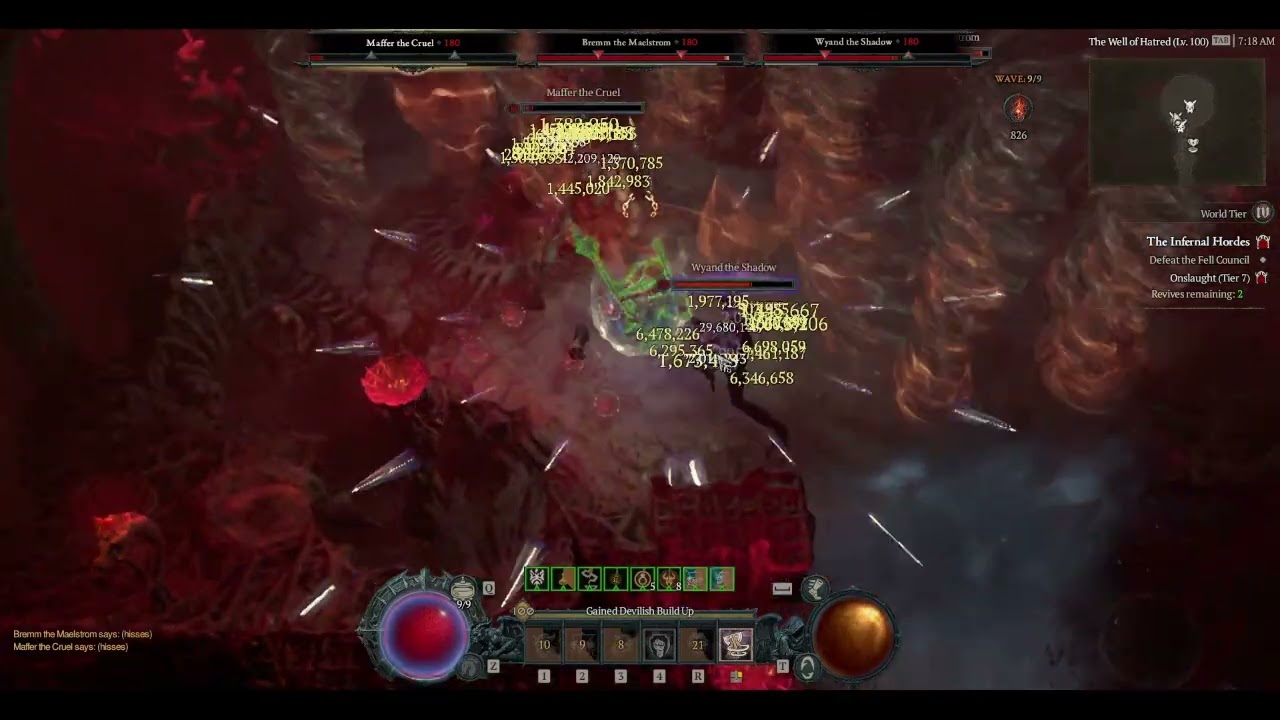 Diablo 4 Season 5 Inferno Hordes Tier 7 Test Whirlwind bleed build