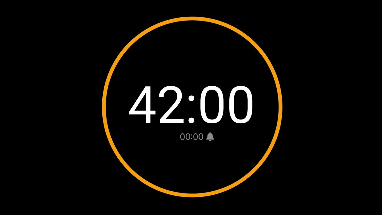 42 Minute Countdown Timer with Alarm / iPhone Timer Style