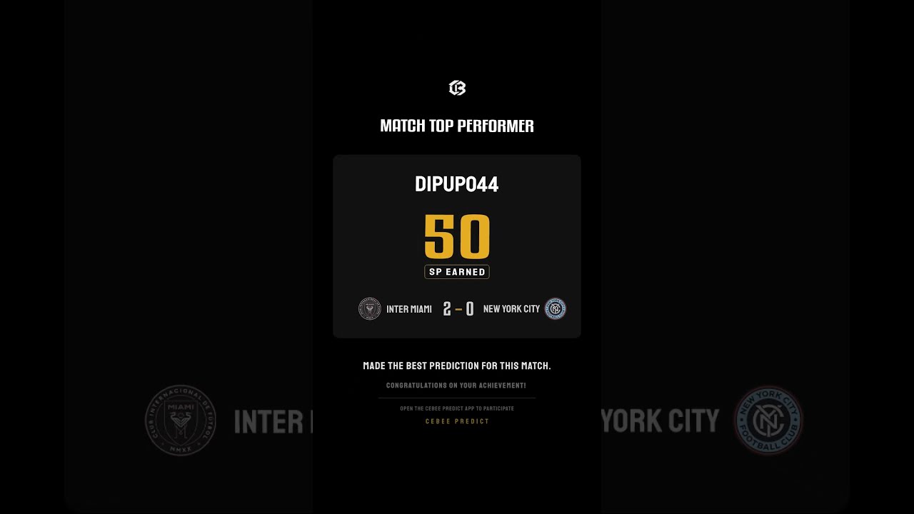 🏆 Match Top Performer | DIPUPO44 Earns 50 SP  #footballpredictions #cebeepredict #footballcommunity