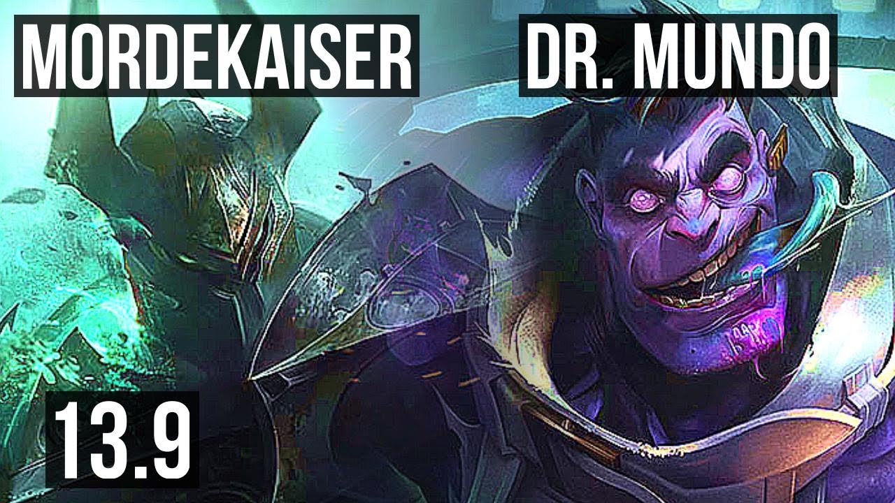 MORDE vs MUNDO (TOP) | 6 solo kills, 400+ games, Godlike, 800K mastery | KR Master | 13.9