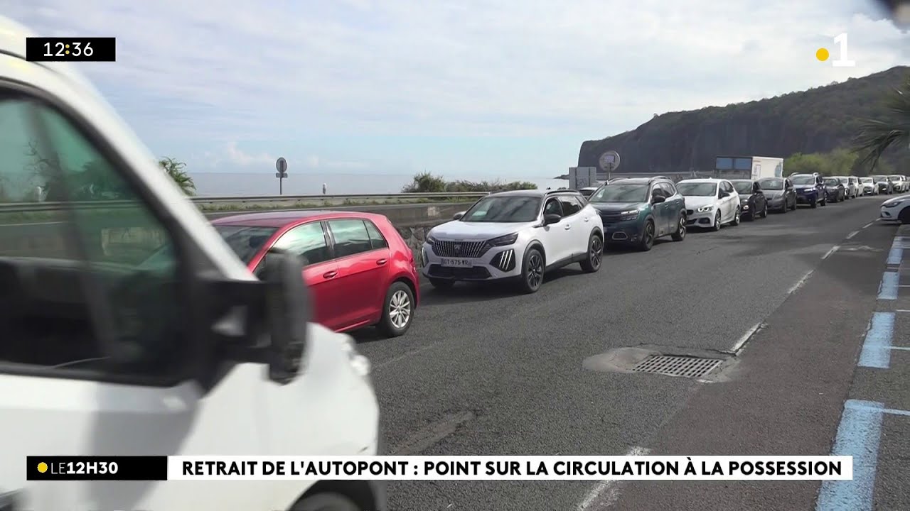 Circulation difficile à La Possession ce matin après le retrait de l’autopont
