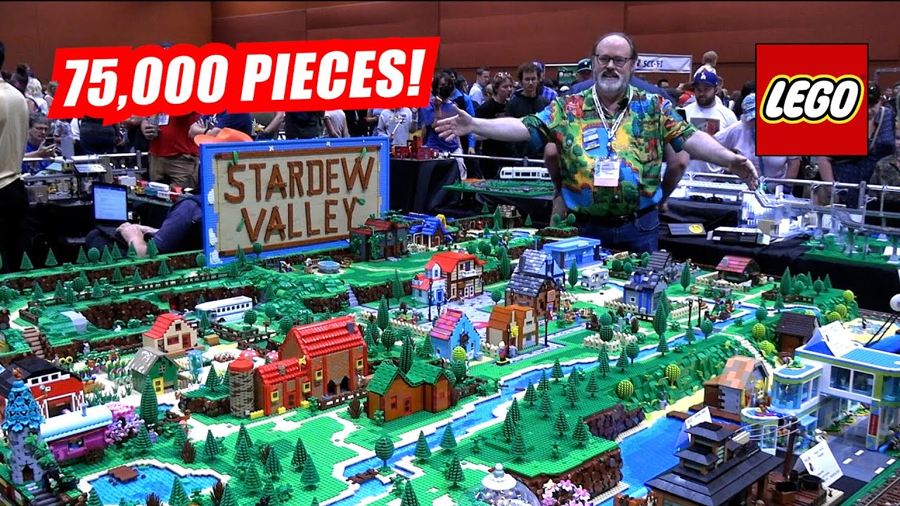 Огромный LEGO Stardew Valley из 75 000 деталей!