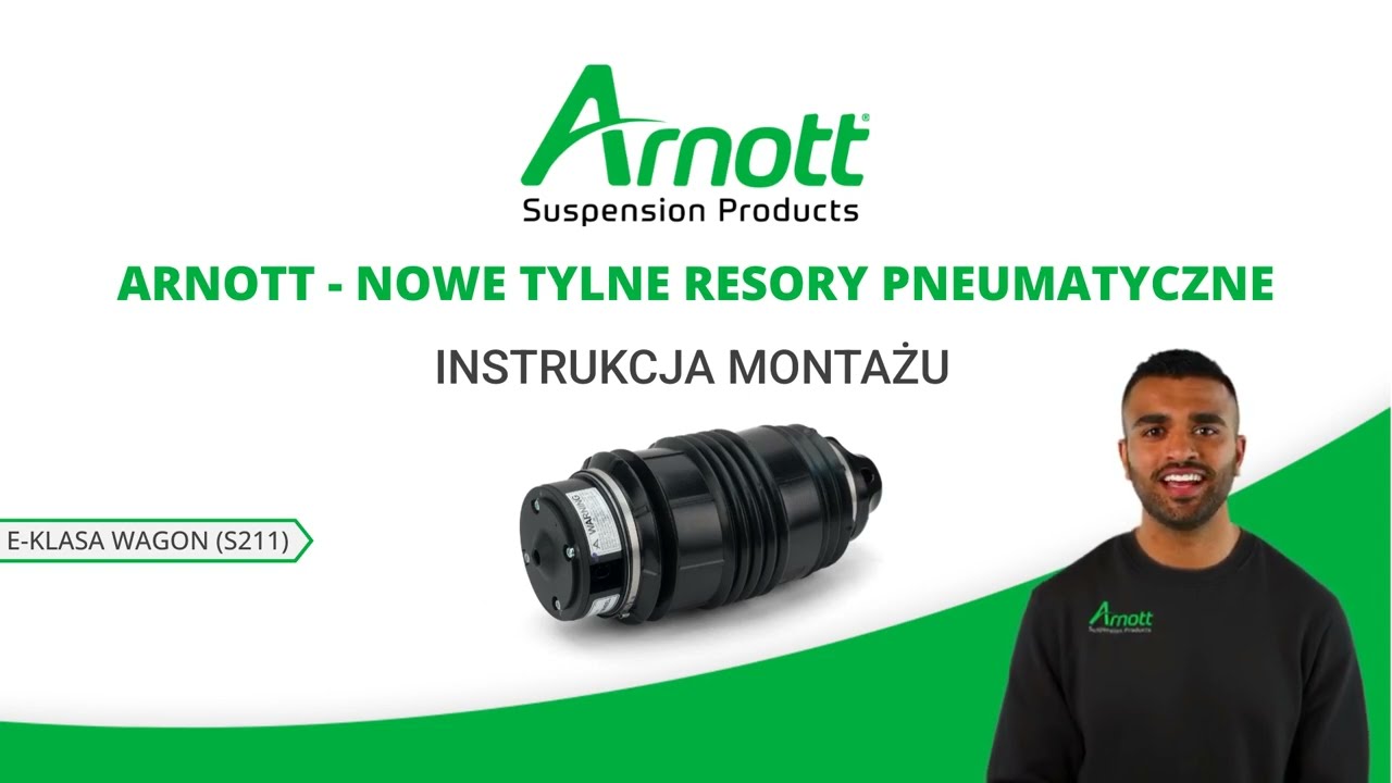 Film instruktażowy dotyczący instalacji Arnott A-2726 dla Mercedes-Benz E-Class Wagon (S211) w/o ADS