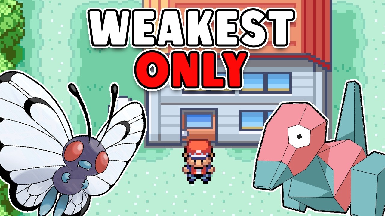 Прохождение Pok&eacute;mon FireRed с самыми слабыми покемонами Канто