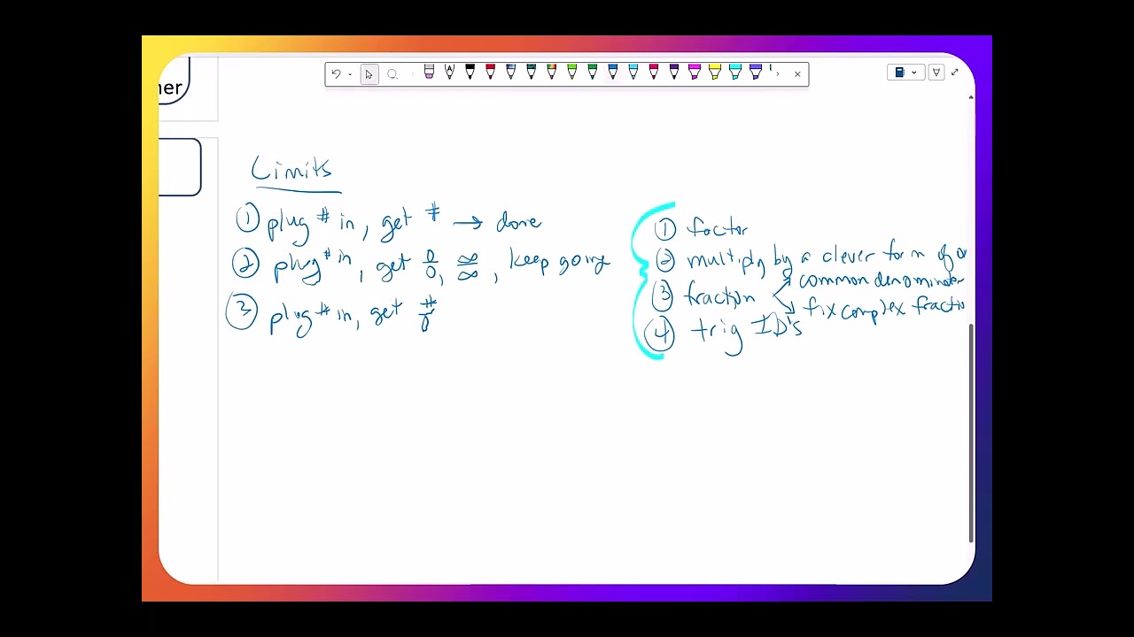 BC Calculus 1.2 Limit Laws and Algebraic Techniques