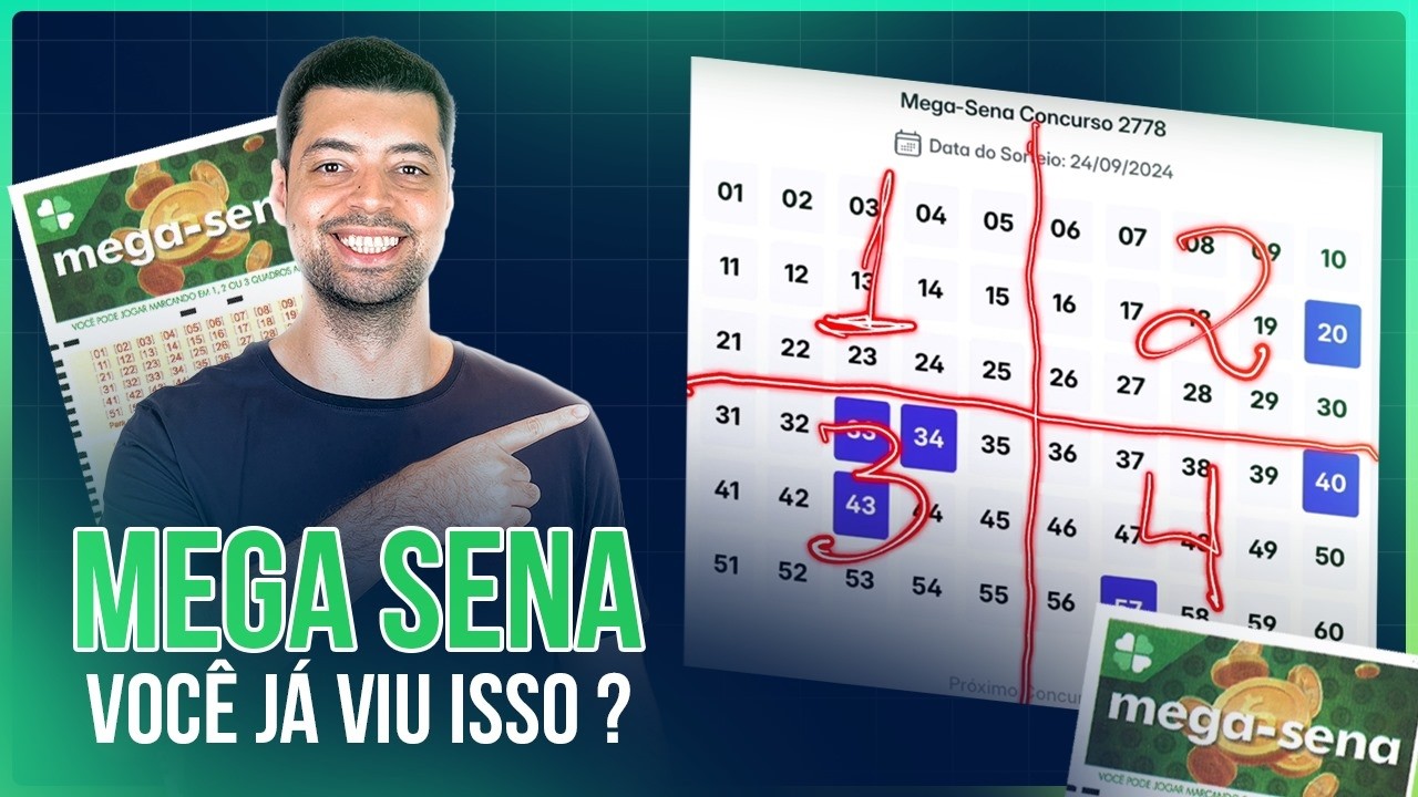 Estrat&eacute;gia dos Quadrantes da Mega sena - Economize nas suas apostas.
