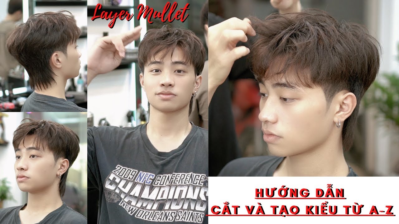 Hướng dẫn Chi Tiết Cắt Và Sấy Vuốt Tạo Kiểu Tóc Layer Mullet Siêu Đẹp | TUẤN BARBER SHARING