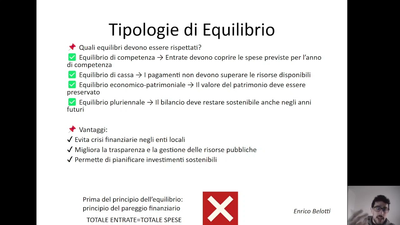 CONTABILITA' - Principio dell'EQUILIBRIO
