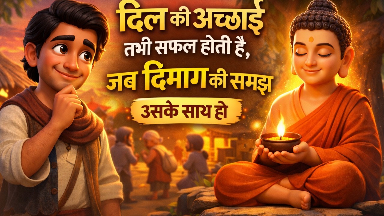 दिल की अच्छाई तभी सफल होती है,जब दिमाग की समझ उसके साथ हो | भगवान गौतम बुद्ध की प्रेरणादायक कहानी