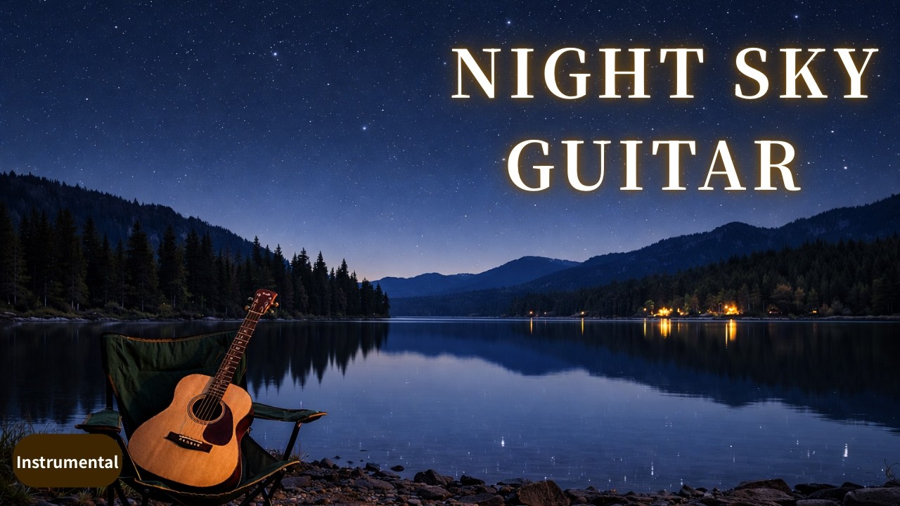 Night Sky Guitar BGM (30min) – Calm Emotional Guitar Under the Stars