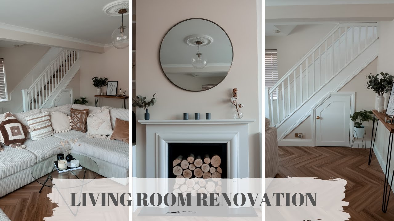 LIVING ROOM RENOVATION TRANSFORMATION / BEFORE AND AFTER / LAURA BYRNES