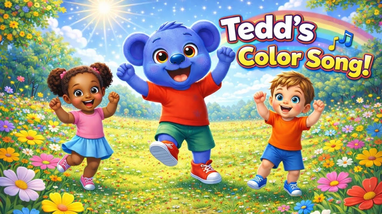 The Color Song /Learn Colors in Spanish & English with Tedd the Blue Bear#colors #toddlersongs 
