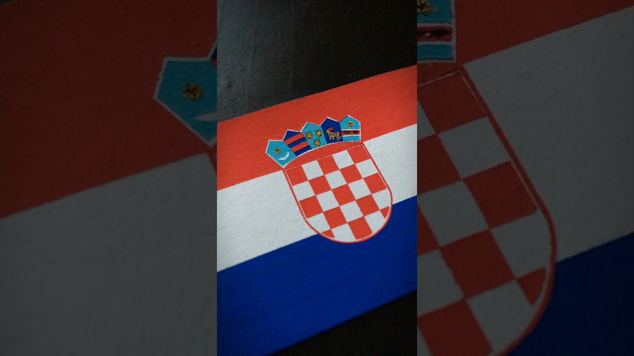 CROATIA 🇭🇷 Flag Drawing #flags #croatia #europe