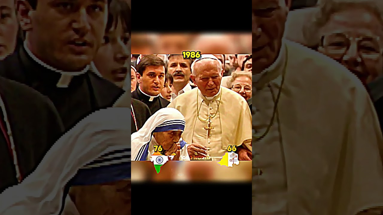 Moment of Pure Faith 🌟 - Mother Teresa 🙏 Meets Pope John Paul II ✨ 