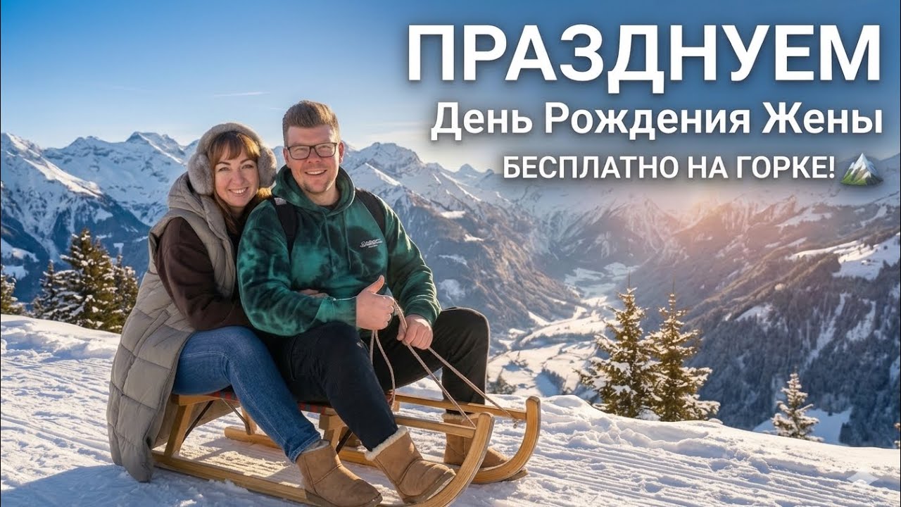 БЕСПЛАТНО по Швейцарии + санки за 5 евро 🏔️ Празднуем День рождения в Альпах!