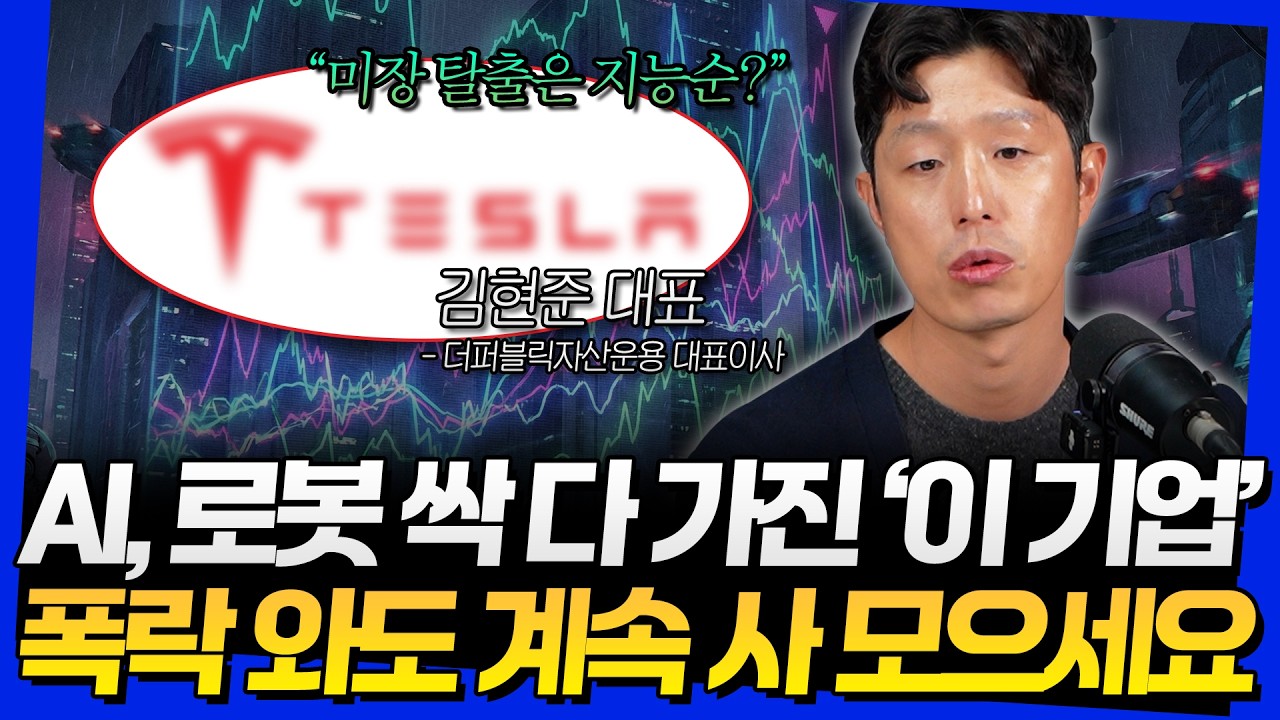 AI, 로봇 싹 다 가진 '이 기업' 폭락 와도 계속 사 모으세요 (김현준 대표 2부)