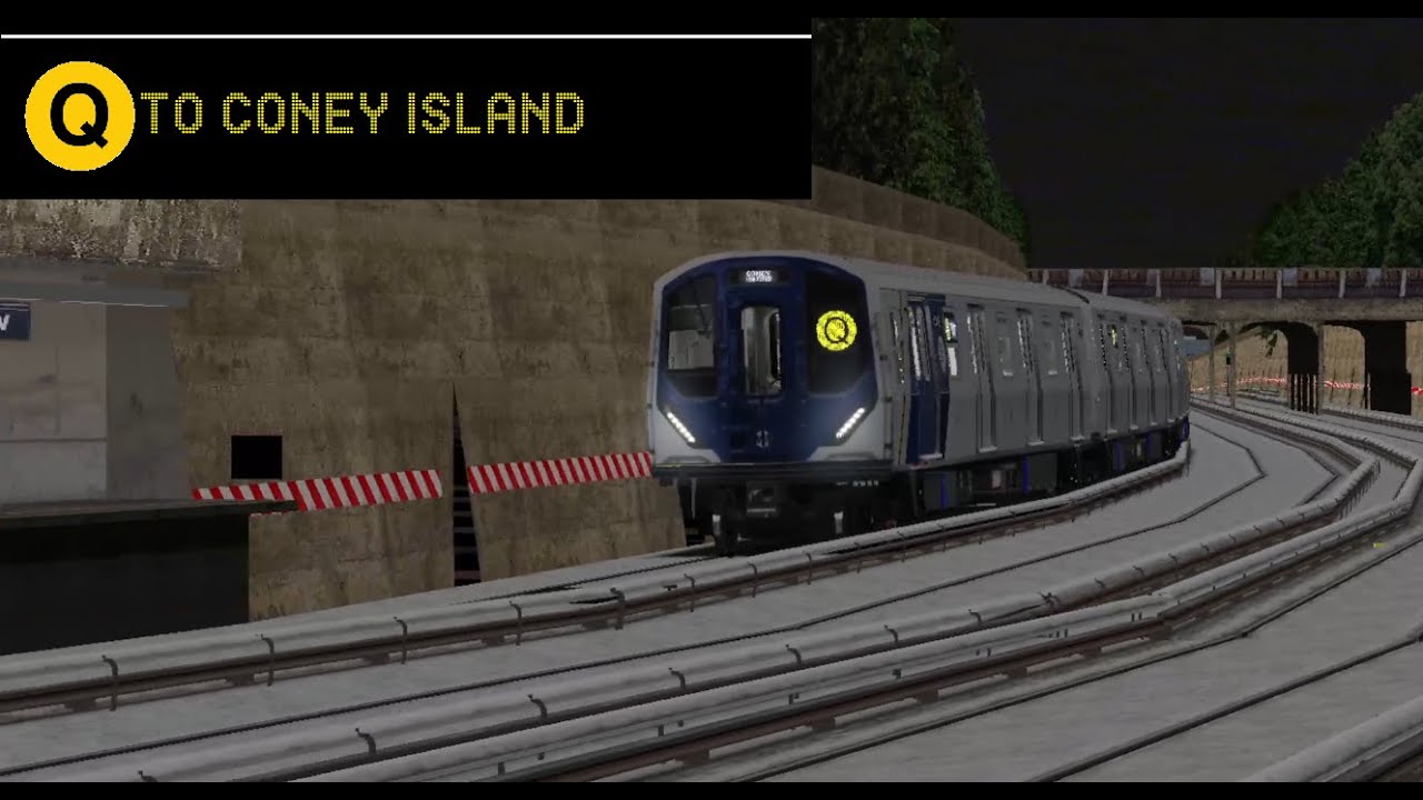 OpenBVE 2024 Thanksgiving Special: The R211A Q Train To Coney Island-Stilwell Avenue
