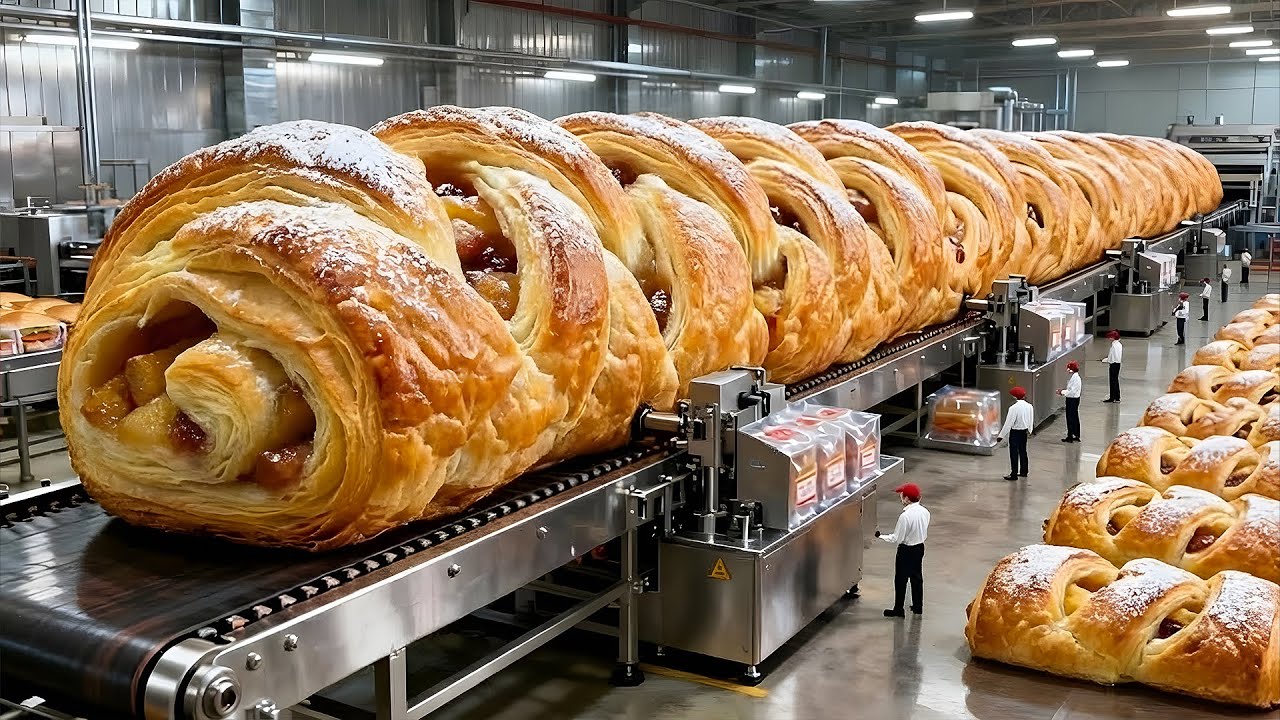 Inside the Giant Pastry Factory – How Thousands of Massive Pastries Are Made Every Day