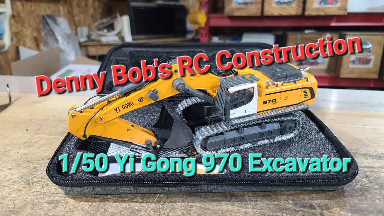 Распаковка и обзор моей радиоуправляемой модели экскаватора Yi Gong Liebherr 970 в масштабе 1/50.