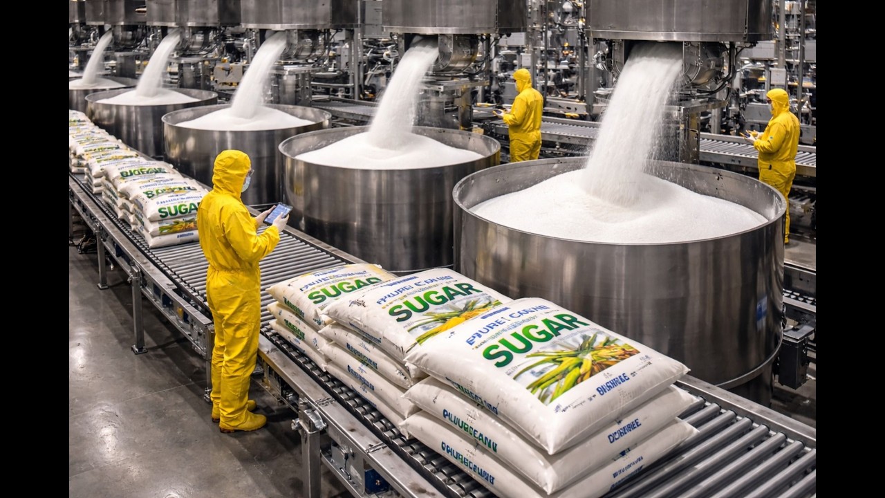 How It’s Made: Cane Sugar (From Harvest to Crystal Sugar Packaging) Full Process