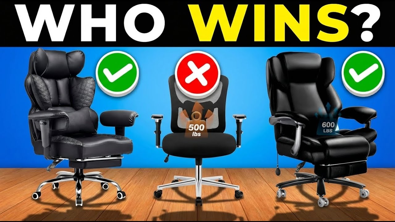 TOP 5 BEST COMPUTER CHAIRS FOR BIG GUYS 2026 | HEAVY DUTY OFFICE CHAIRS AMAZON Value for Money