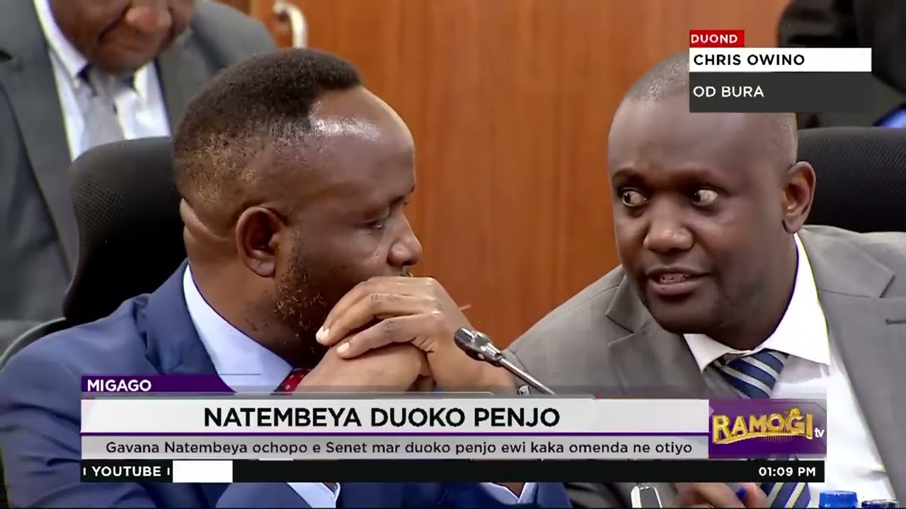 Gavana Natembeya ochopo e senet mar duoko penjo ewi kaka omenda notiyo
