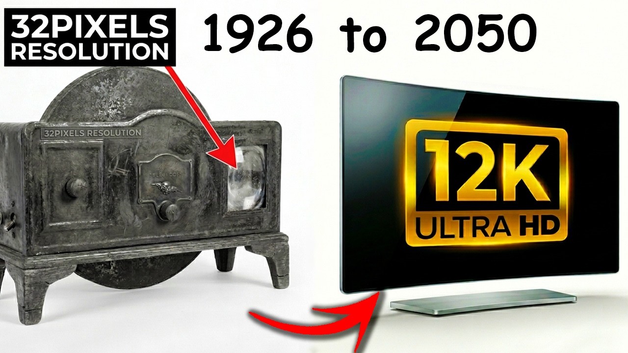 📺 INSANE TV Evolution (1926–2050) | From Black&White to 12K Future