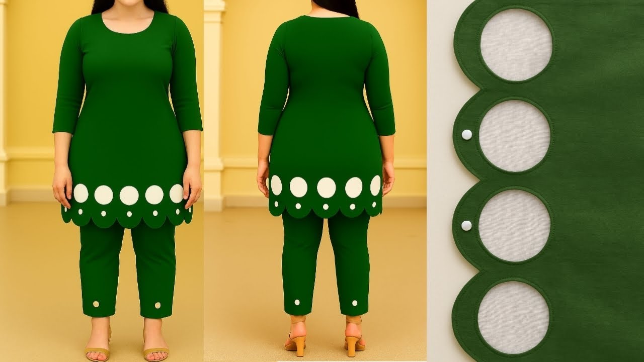 latest Pakistani suit 2025 | Easy Beautiful Trouser Design cutting & stitching #fashiontrends #dress