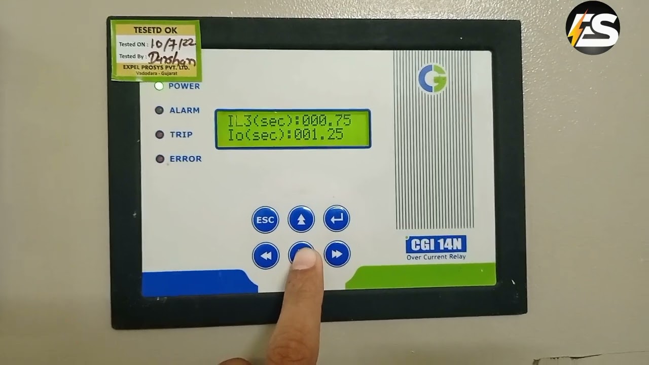 CGI 14N की relay में फॉल्ट current कैसे चेक करें//