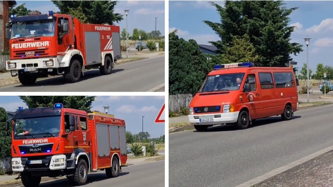 [Vollalarm, Ausrücken, ehemaliges TLF] Einsatzfahrten Feuerwehr Mieste