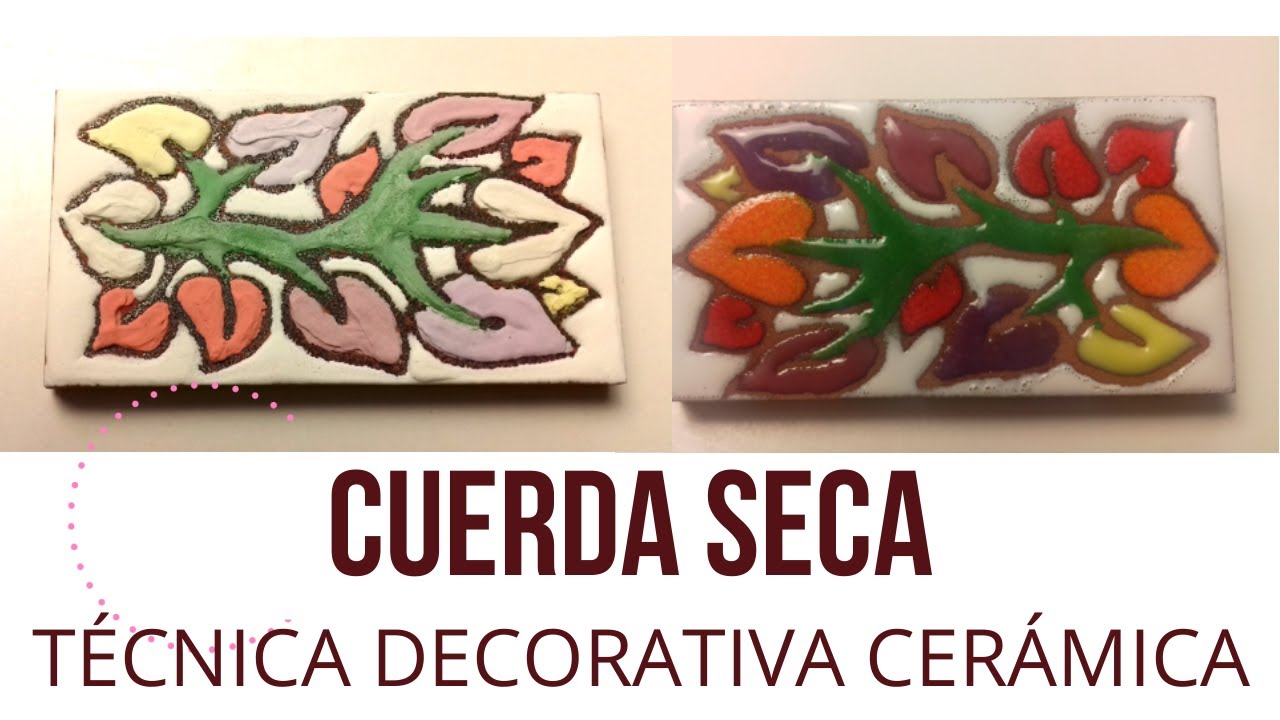 CUERDA SECA. TÉCNICAS DE 🖌️🎨DECORACIÓN CERÁMICA con *Tacto de Barro*.