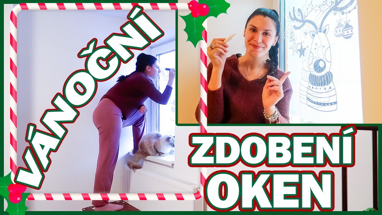 ADVENTNÍ VÝZDOBA OKEN JEDNODUŠE, PŘÍPRAVA NA VÁNOCE, VÁNOČNÍ DEKORACE, VLOG