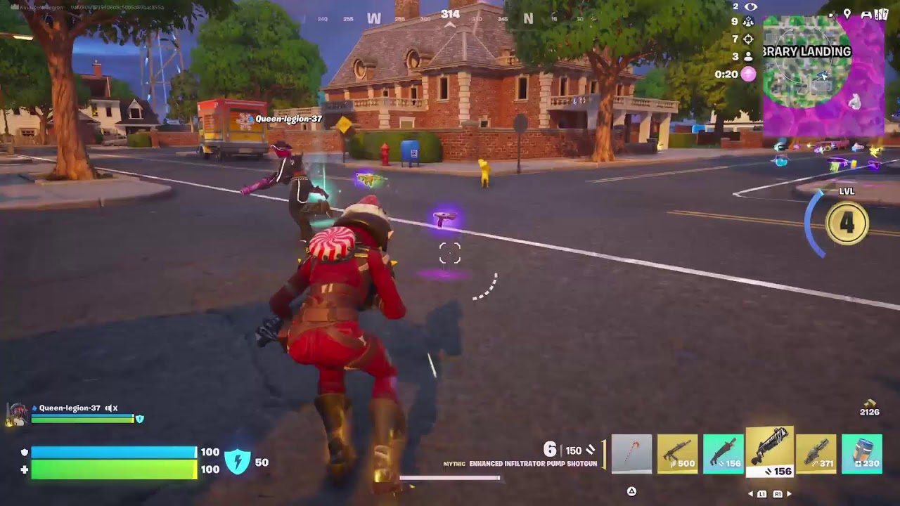 Fortnite runs with wife