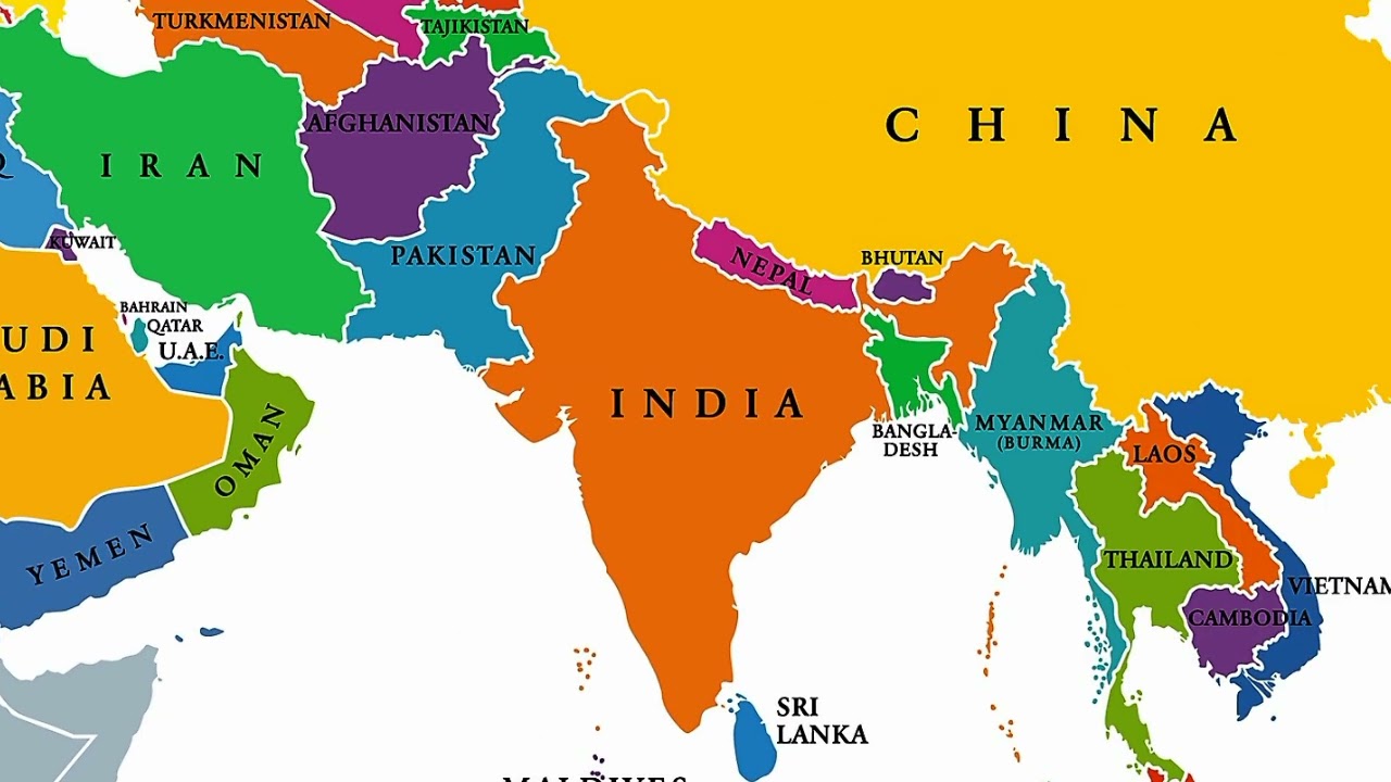 Map  of  Asian  countries .