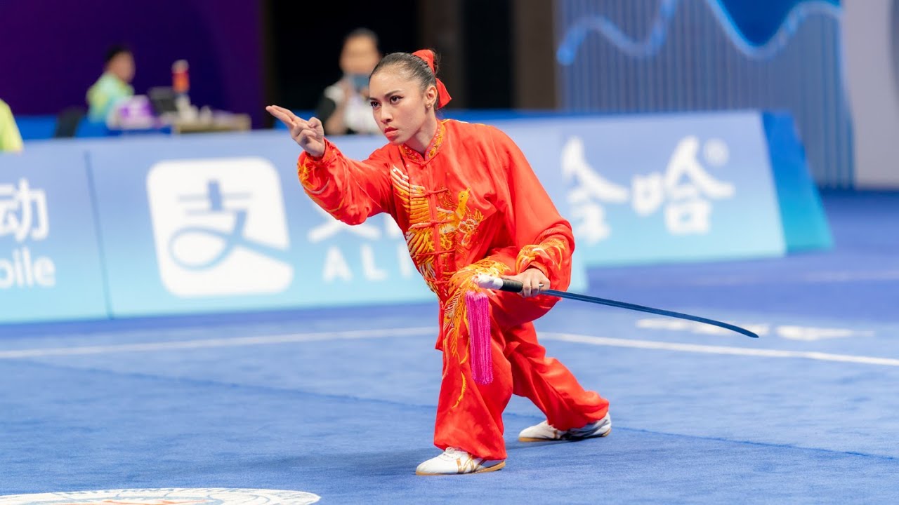 亚运会 女子太极剑  2 BRU LACHKAR Basma 9.756 第19届亚运会 19th Asian Games Women's  TaiJiJian 女子太极剑