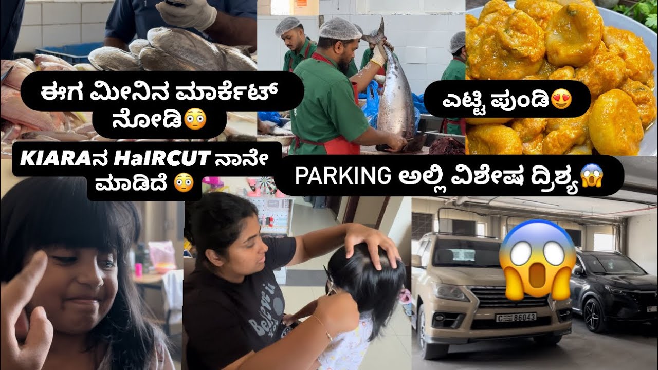 Vlg 238| ಪಾರ್ಕಿಂಗ್ ಅಲ್ಲಿ ವಿಶೇಷ ದ್ರಿಶ್ಯ 😱ಈಗ ಮೀನು ಸಿಗುತದಾ😱| ನಾನೇ Kiaraನ Haircut ಮಾಡಿದೆ😳 #kannada#funny