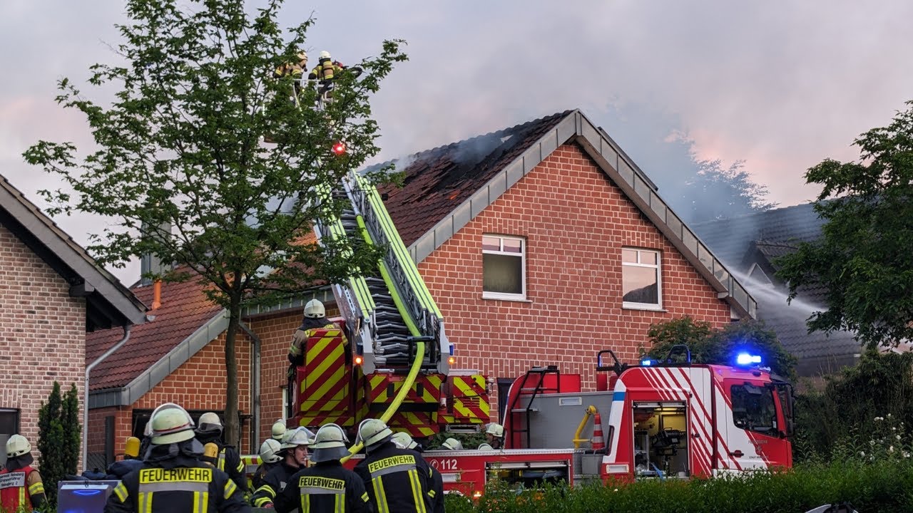 Dachstuhlbrand in Waldfeucht-Braunsrath