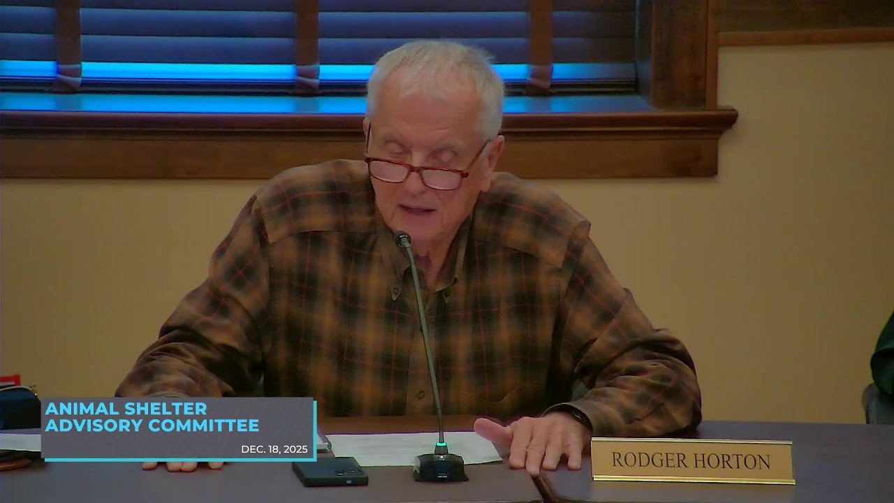 Animal Shelter Advisory Committee LIVE stream 12-18-25